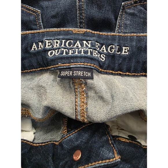 American Eagle Super Stretch Distressed Cut Off Jean Shorts Women's Size 4 - Picture 3 of 5